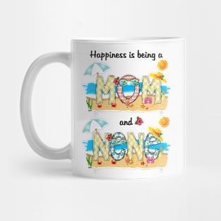 Happiness Is Being A Mom And Nene Summer Beach Happy Mother's Mug